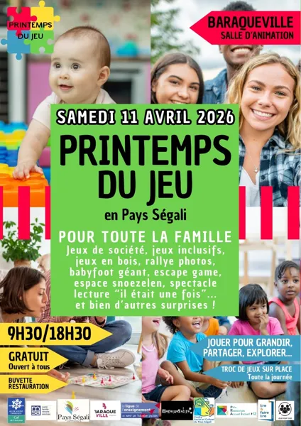 Printemps du jeu en Pays Ségali 2026 Rue de la mairie Baraqueville 2026-04-11