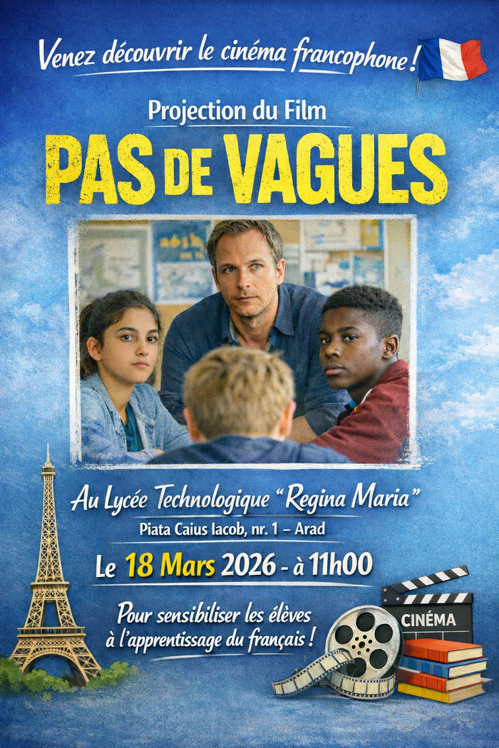 Projection du film PAS DE VAGUES Lycée Technologique Regina Maria