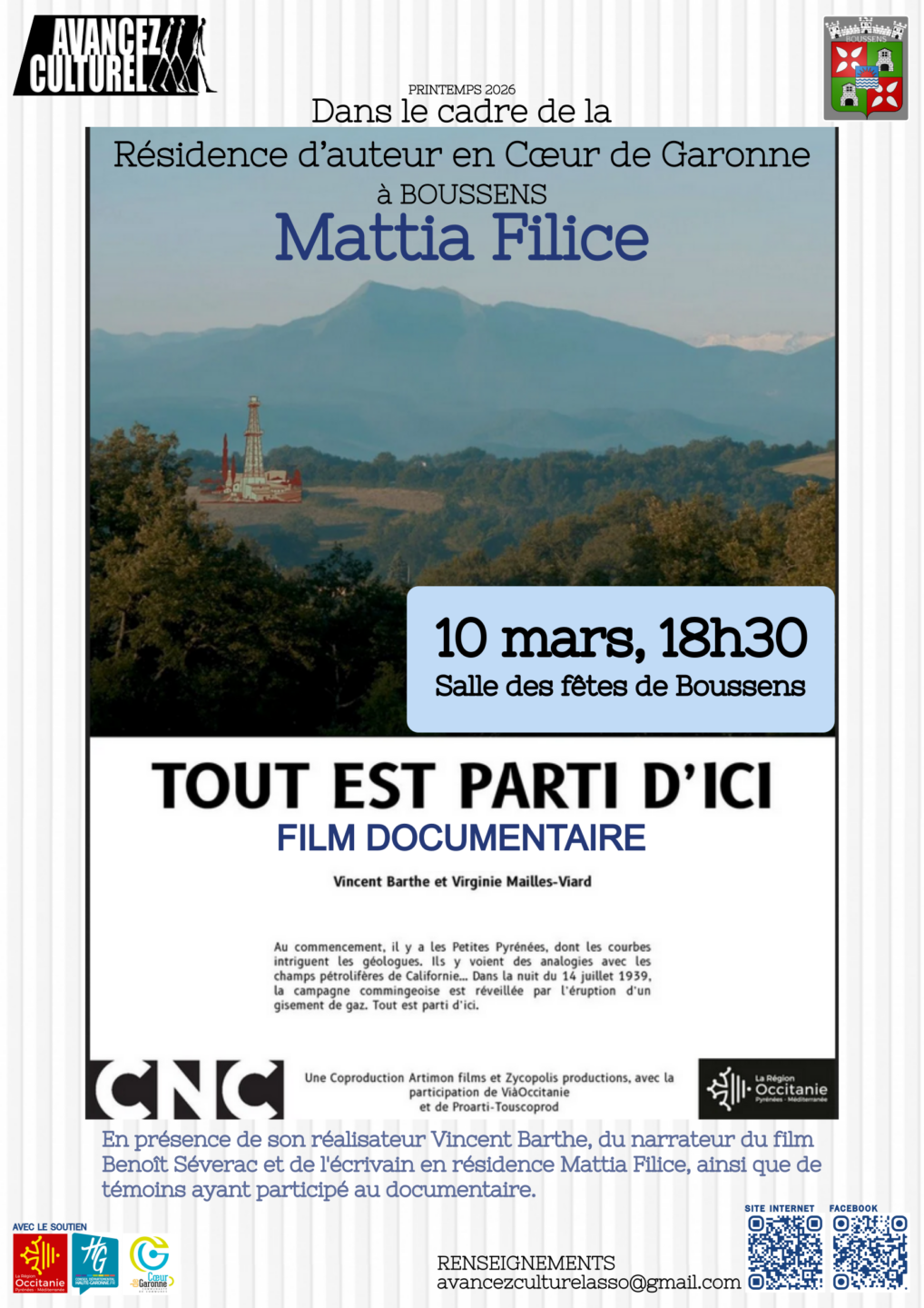 PROJECTION DU FILM TOUT EST PARTI D'ICI