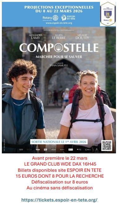 Projection en avant-première Compostelle 11 avenue Sablar 40100 Dax Dax 2026-03-22