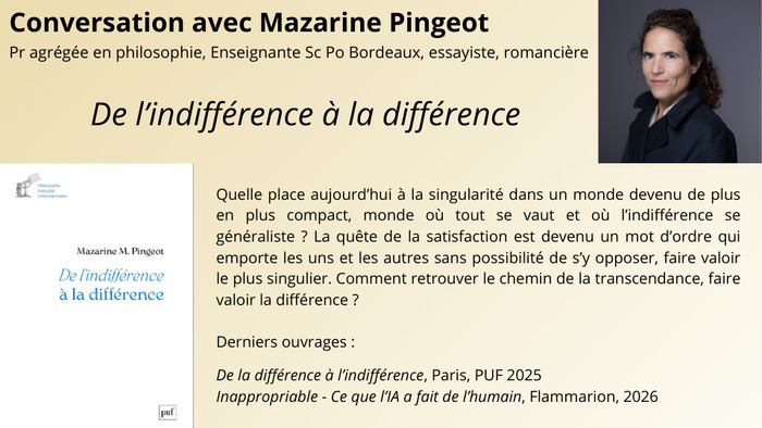 Questions d'éthiques - Conversation avec Mazarine Pingeot Salle des thèses