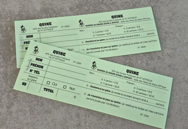 Quine de l'APE des Ecoles Publiques  Saint-Affrique 2026-03-31