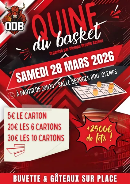Quine Olemps Druelle Basket 8 place de la fontaine Olemps 2026-03-28