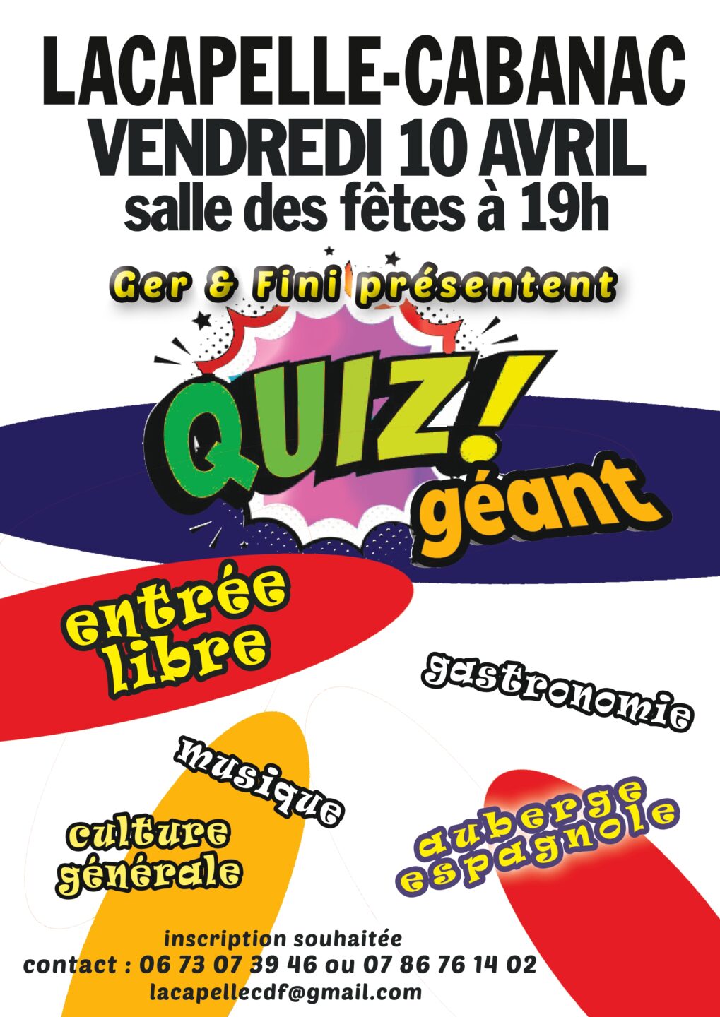 Quizz géant Lacapelle-Cabanac 2026-04-10