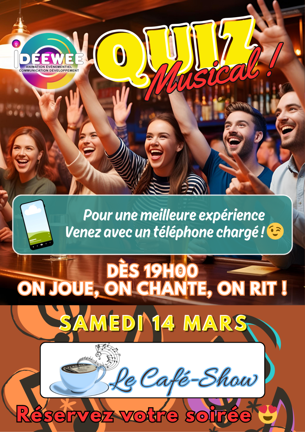 Quizz Musical Café du Palais Verteillac 2026-03-14