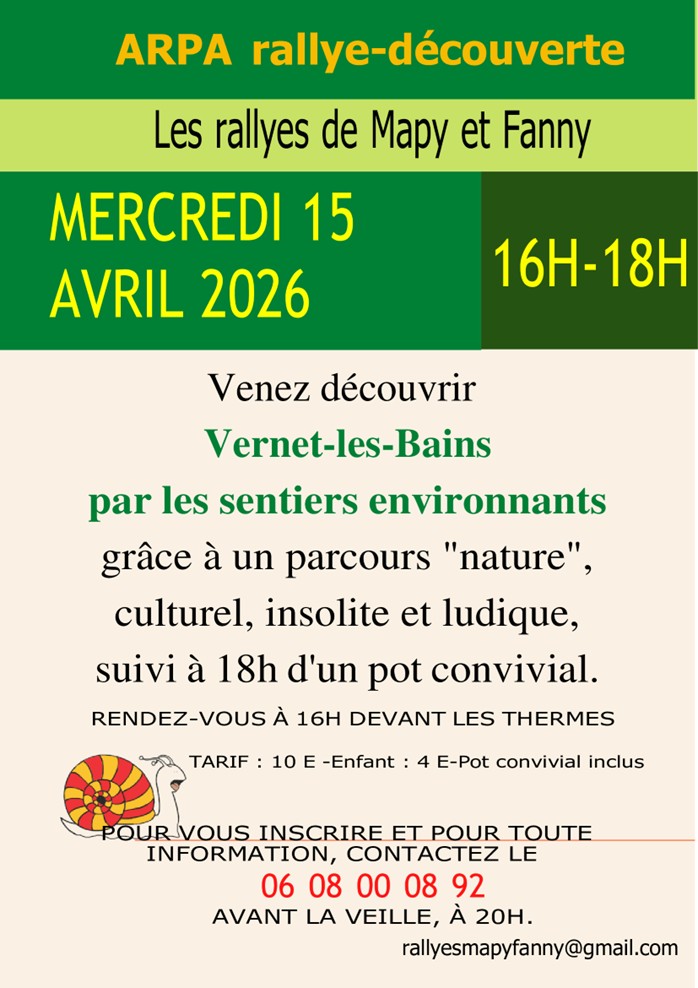 RALLYE DÉCOUVERTE LES BELVÉDÈRES DE VERNET-LES-BAINS Chemin de la Laiterie Vernet-les-Bains 2026-04-15