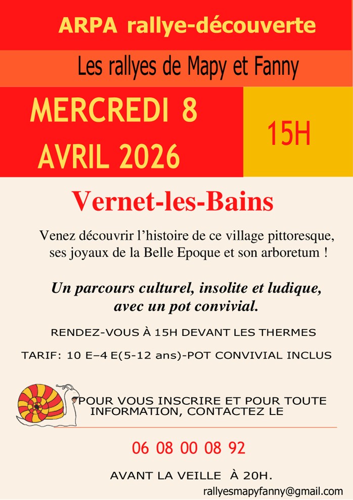 RALLYE DÉCOUVERTE Chemin de la Laiterie Vernet-les-Bains 2026-04-08