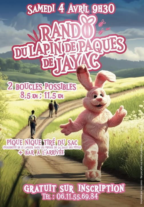 Rando du lapin de Pâques de Jayac Salle des fêtes Jayac 2026-04-04