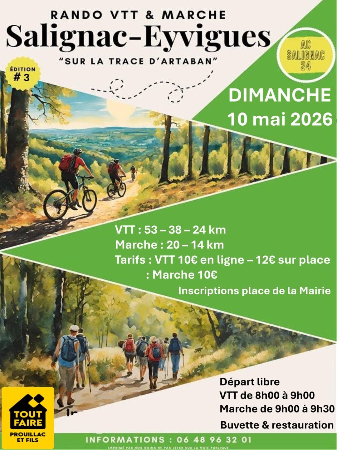 Rando VTT & marche Salignac-Eyvigues Salle des fêtes de Salignac Salignac-Eyvigues 2026-05-10