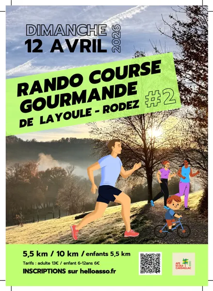 Randonnée course gourmande de Layoule  Rodez 2026-04-12