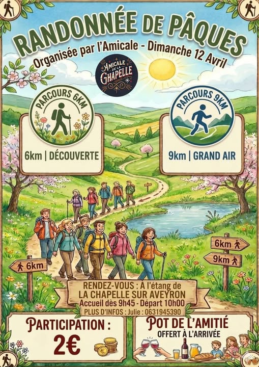 Randonnée de Pâques  La Chapelle-sur-Aveyron 2026-04-12