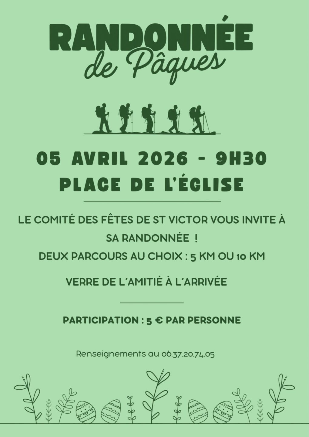 Randonnée de Pâques Rue Principale Saint-Victor 2026-04-05
