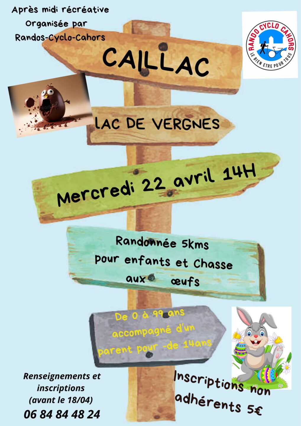 Randonnée enfants et chasse aux oeufs Route du Lac Caillac 2026-04-22