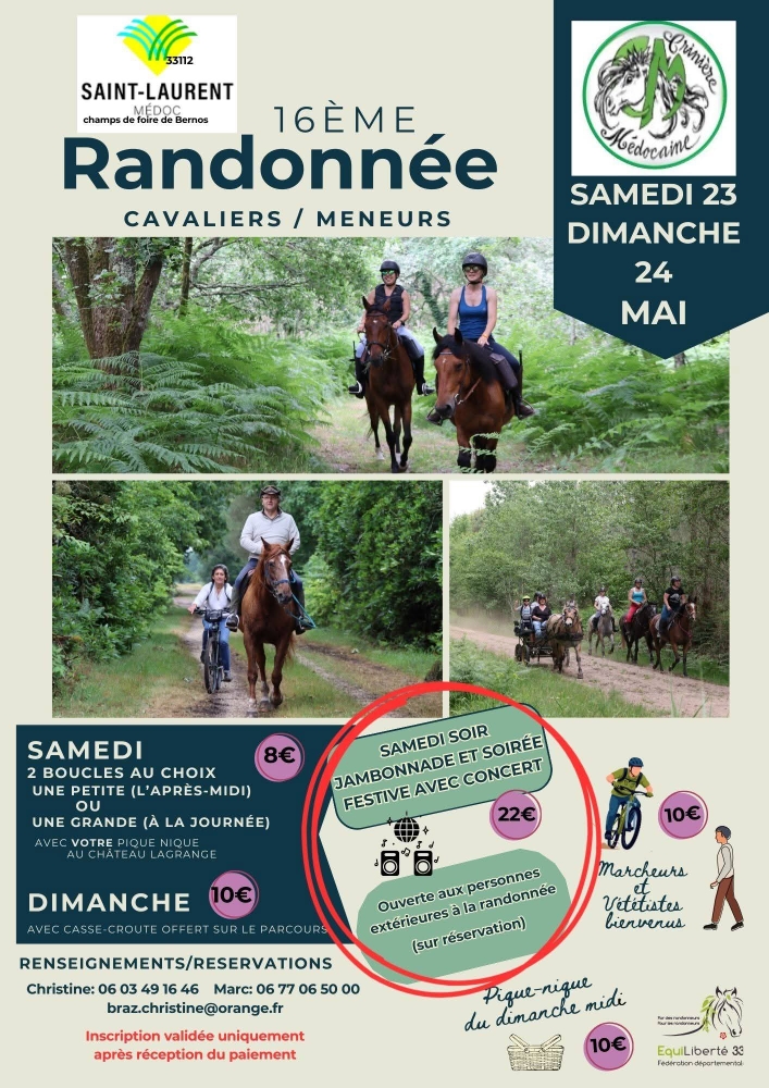 Randonnée équestre Vtt et pédestre