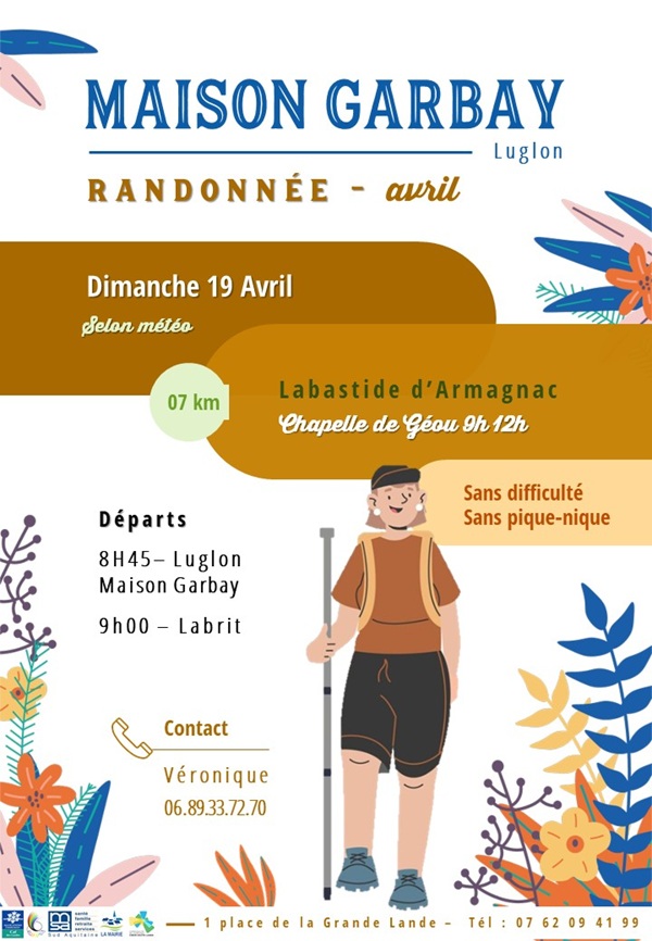 Randonnée 1 Place de la grande lande Luglon 2026-04-19