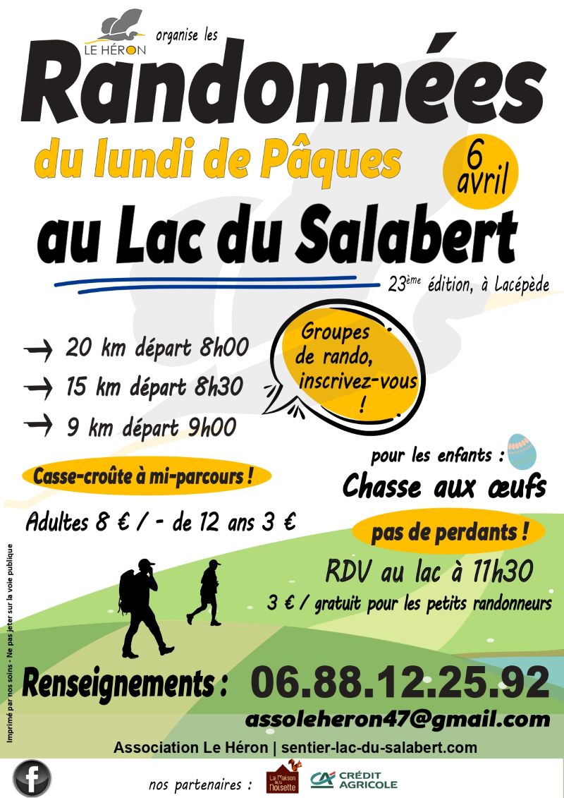 Randonnées du lundi de pâques Lac de salabert Lacépède 2026-04-06