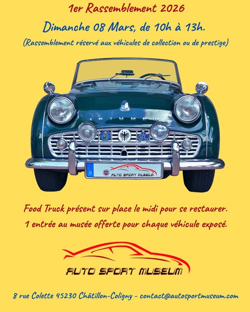 Rassemblement de voiture de collection et de prestige