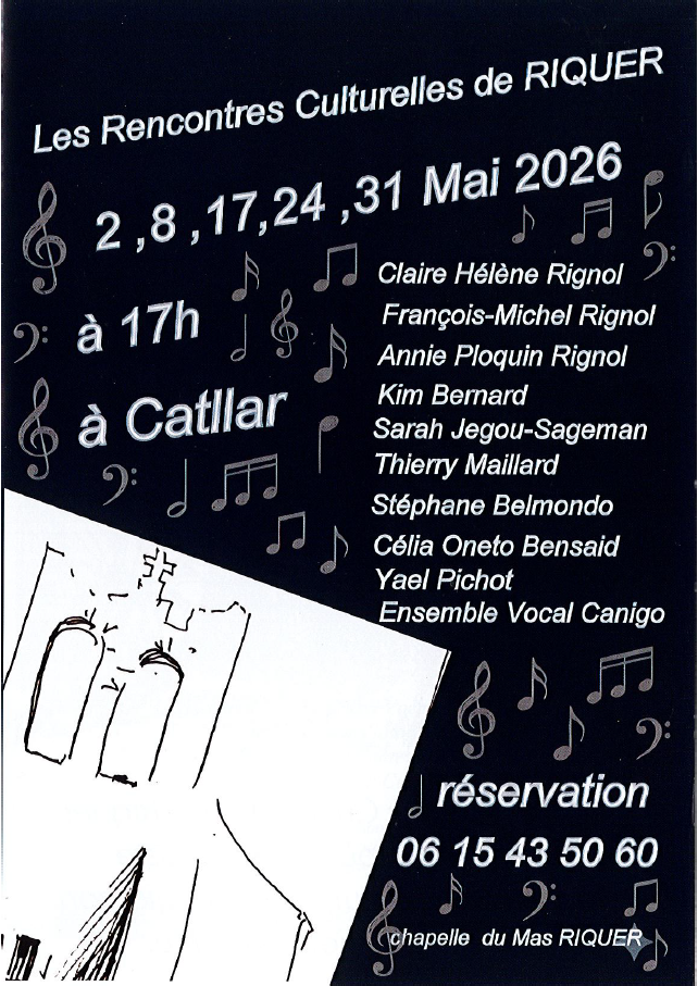 RENCONTRES CULTURELLES DE RIQUER  Catllar