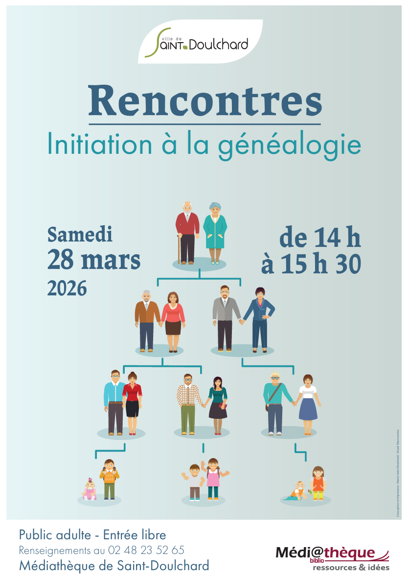 Rencontres Initiation à la Généalogie Rue des Vignes Saint-Doulchard 2026-03-28