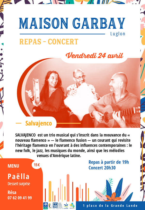 Repas Concert 1 place de la grande lande Luglon 2026-04-24