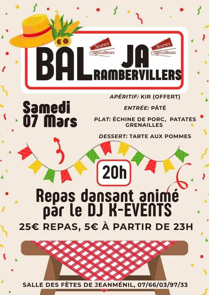 Repas dansant Jeanménil Jeanménil