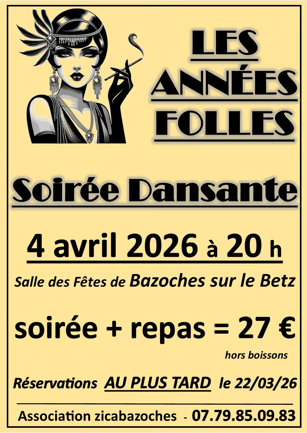 Repas dansant les années folles 22 Rue du Midi Bazoches-sur-le-Betz 2026-04-04
