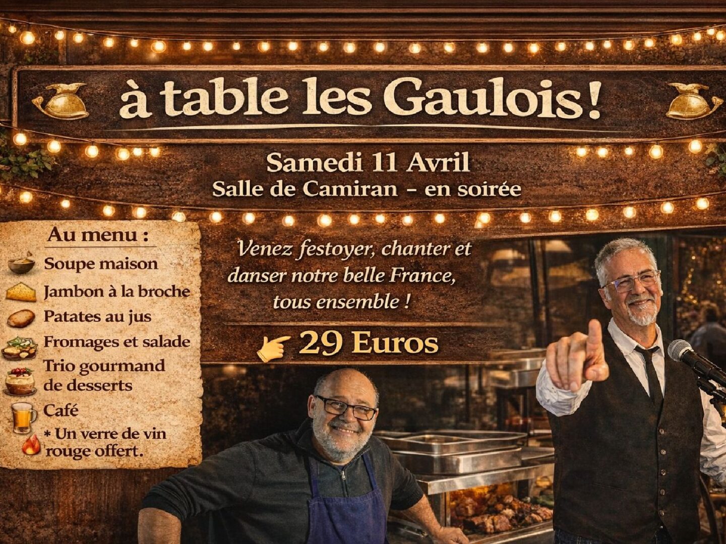 Repas des gaulois Salle des fêtes Camiran 2026-04-11