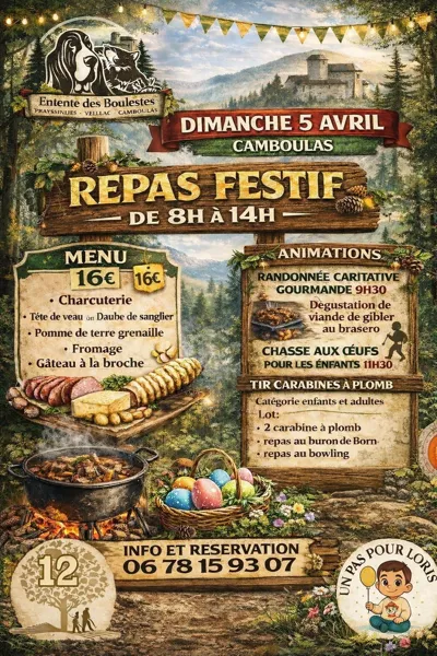 Repas festif et animations CAMBOULAS Pont-de-Salars 2026-04-05