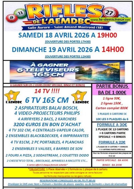 Rifles de l'AEMDBC 240 Rue des Orpailleurs Saint-Amand-Montrond 2026-04-18