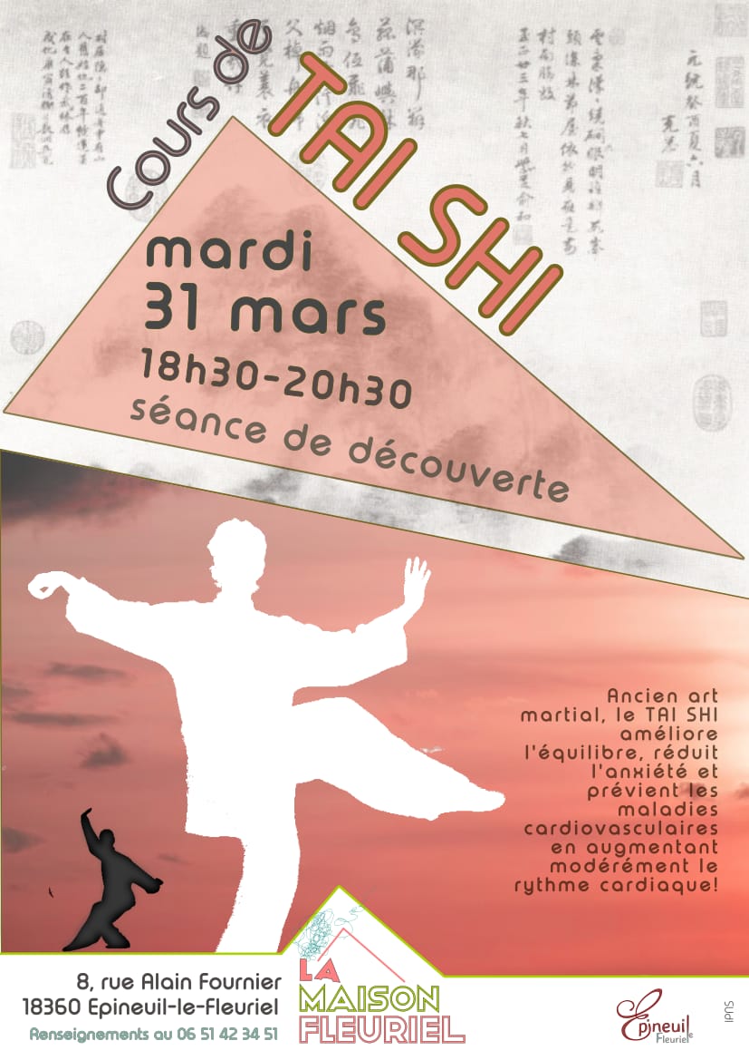 Séance découverte Tai Shi 8 rue Alain Fournier Épineuil-le-Fleuriel 2026-03-31