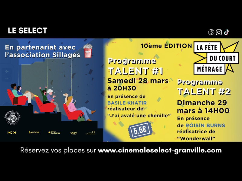 Séance spéciale Fête du court métrage 2026 7 Boulevard d'Hauteserve Granville 2026-03-28