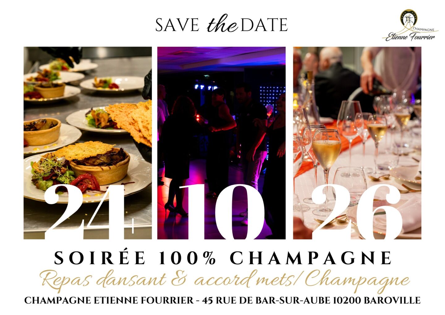 Soirée 100% Champagne au Champagne Etienne Fourrier