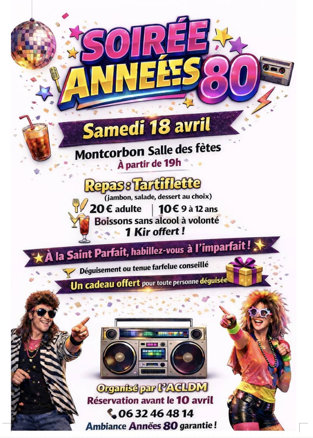 Soirée années 80 Rue de la Fontaine Douchy-Montcorbon 2026-04-18