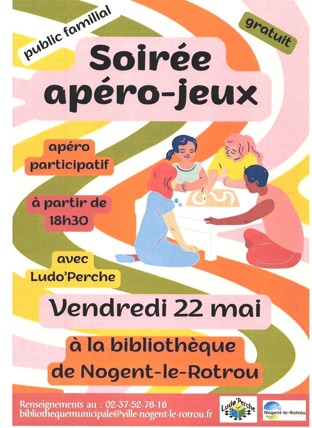 Soirée Apéro-jeux Soirée Apéro-jeux 74 Rue Gouverneur Nogent-le-Rotrou 2026-05-22