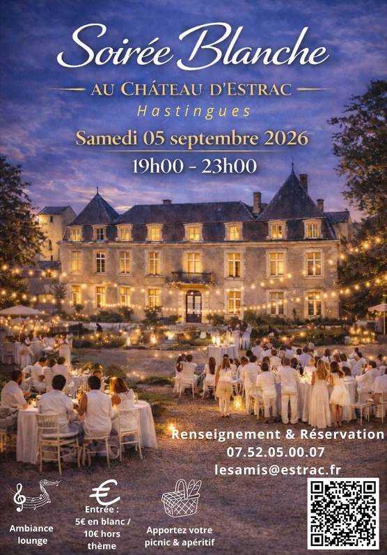 Soirée Blanche au Château d'Estrac 43 Place du Général Monsabert Hastingues 2026-09-05