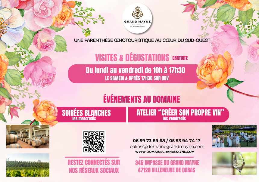 Soirée Blanche du Grand Mayne Domaine du Grand Mayne Villeneuve-de-Duras 2026-07-15