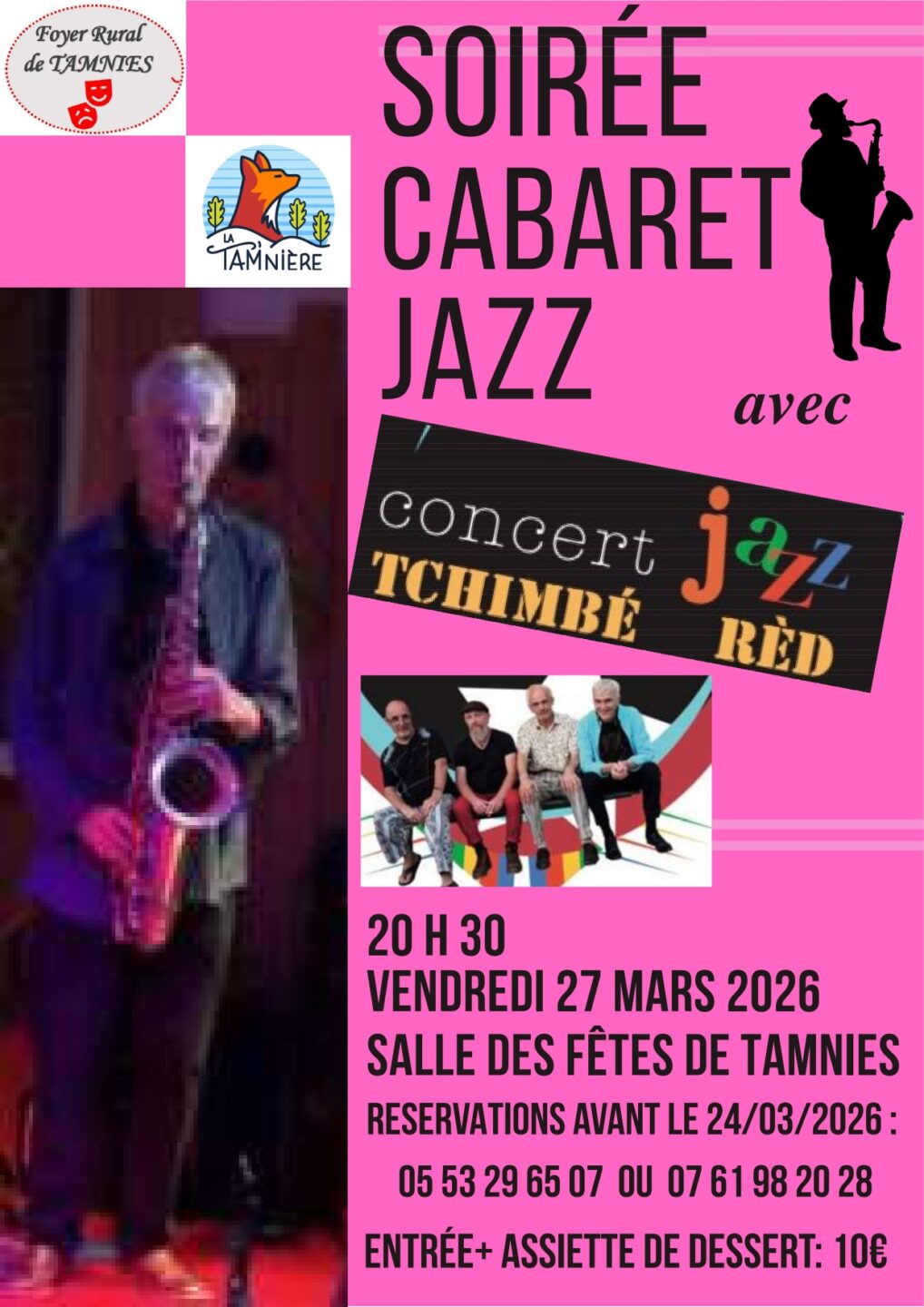 Soirée Cabaret Jazz Salle des fêtes Tamniès 2026-03-27