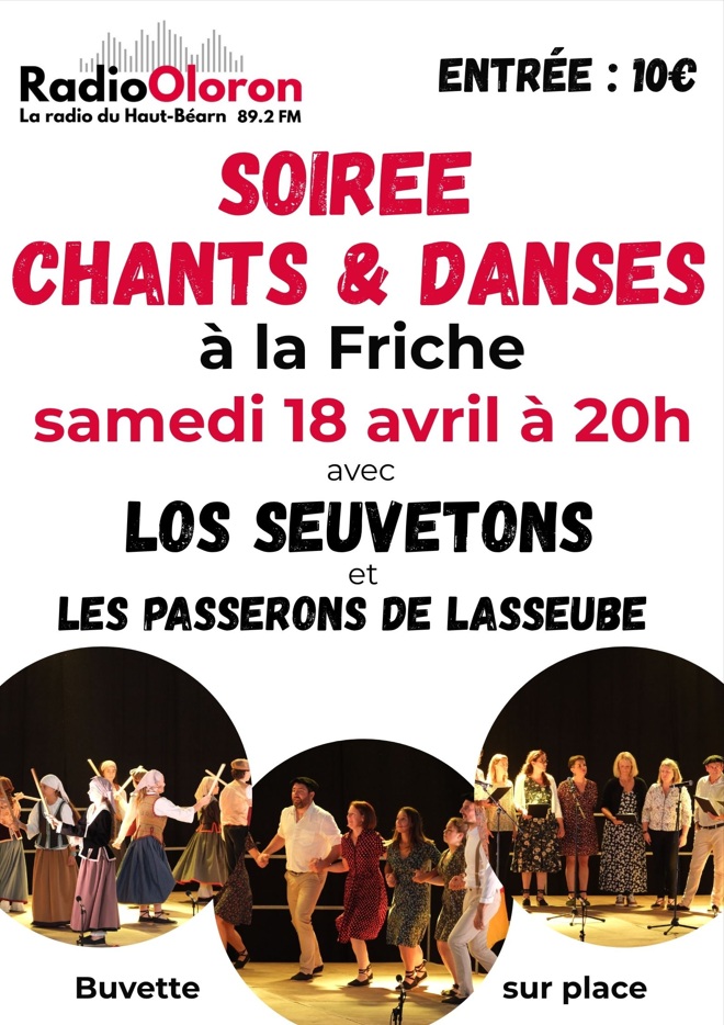 Soirée chants et danses Soirée chants et danses 5 bis Rue de Rocgrand Oloron-Sainte-Marie 2026-04-18