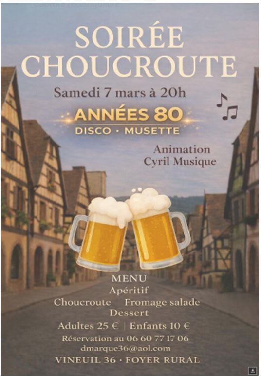 Soirée choucroute année 80