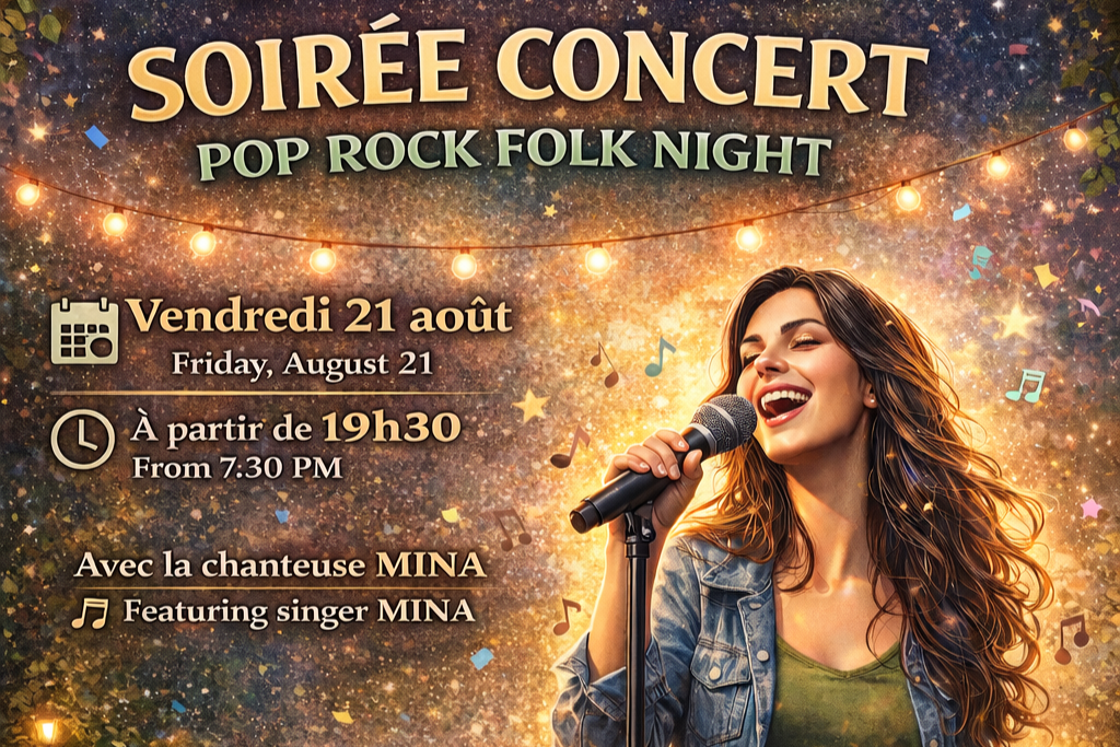 Soirée clôture de saison avec Mina 1 Chemin de Maison Neuve Saint-Jory-de-Chalais 2026-08-21