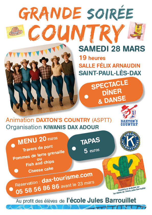 Soirée Country 30 rue Abbé Bordes Saint-Paul-lès-Dax 2026-03-28