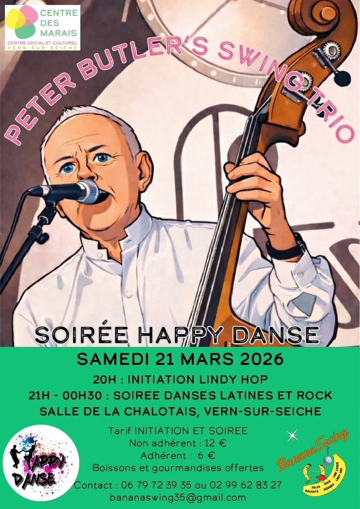 Soirée dansante avec Happy Danse Salle des fêtes de la Chalotais Vern-sur-Seiche