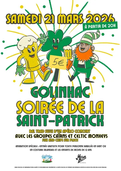 Soirée de la Saint-Patrick  Golinhac 2026-03-21