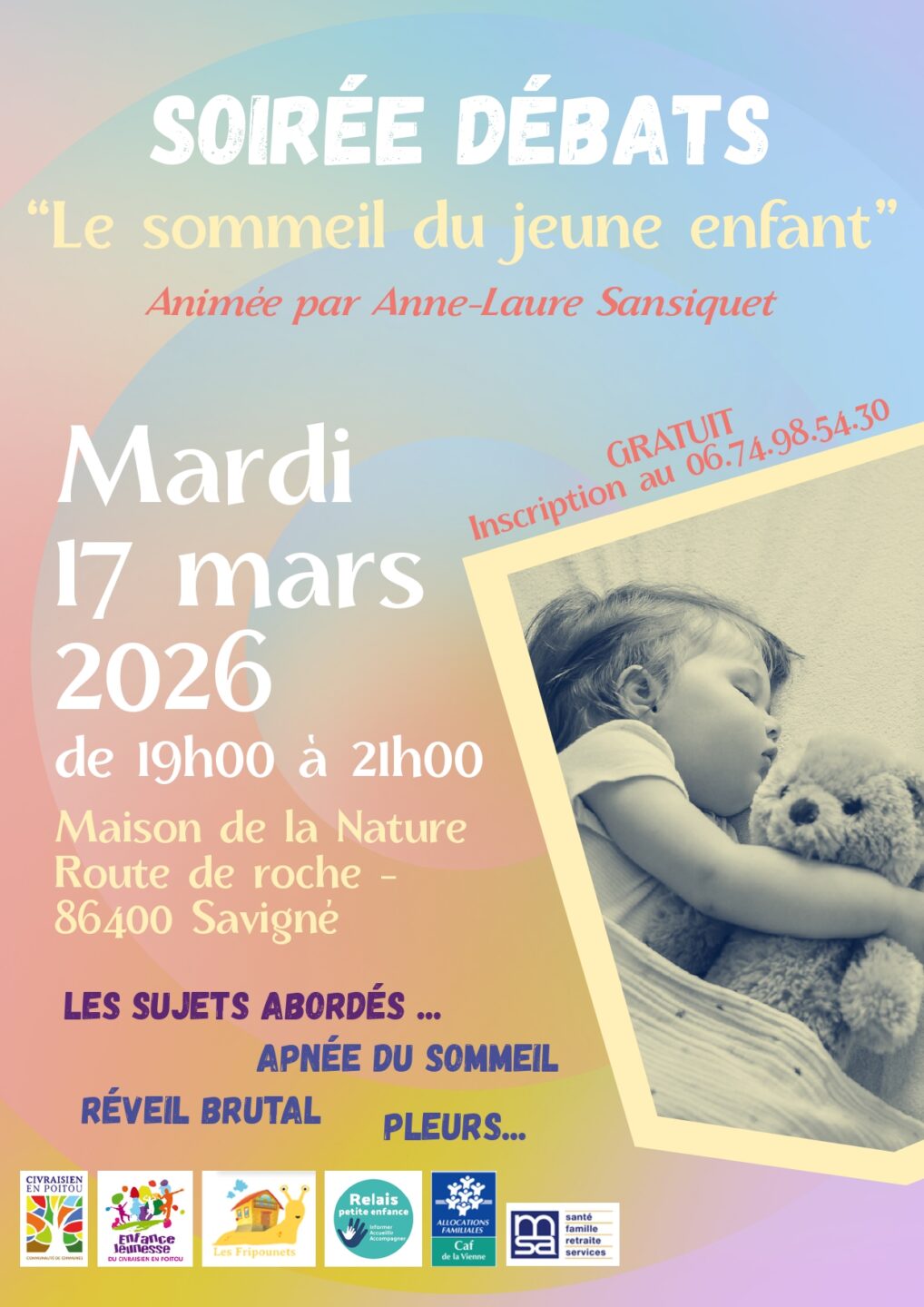 Soirée débats Le sommeil du jeune enfant