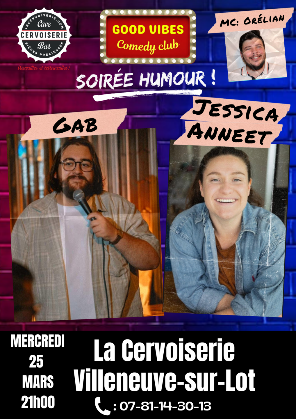 Soirée Humour La Cervoiserie Villeneuve-sur-Lot 2026-03-25