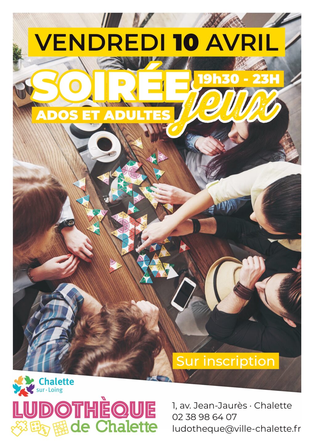 Soirée jeux 1 Avenue Jean Jaurès Châlette-sur-Loing 2026-04-10