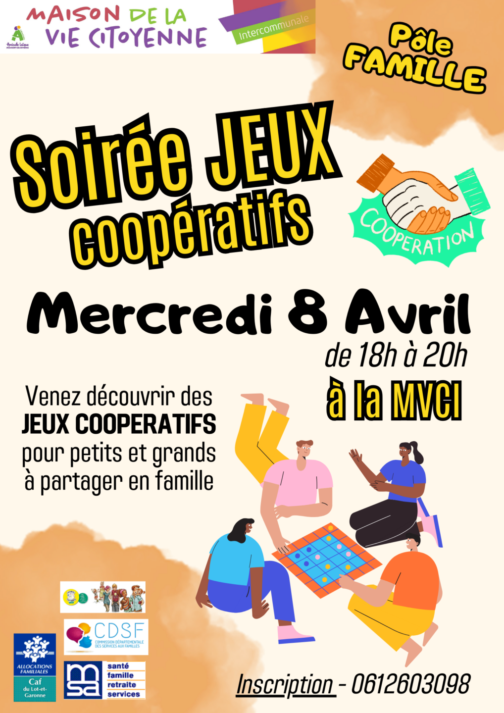Soirée Jeux coopératifs 18 Boulevard Jules Ferry Miramont-de-Guyenne 2026-04-08