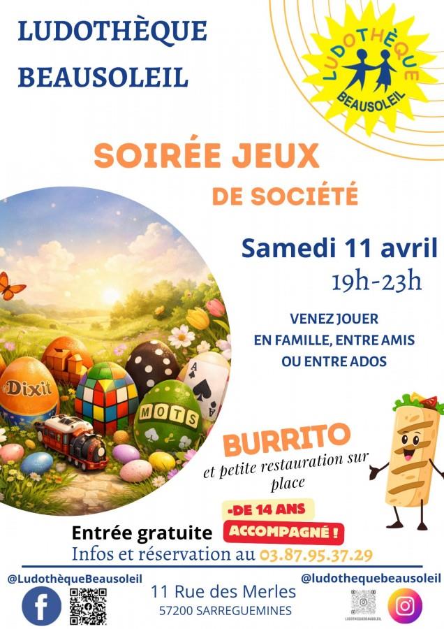 Soirée Jeux de société 11 rue des Merles Sarreguemines 2026-04-11