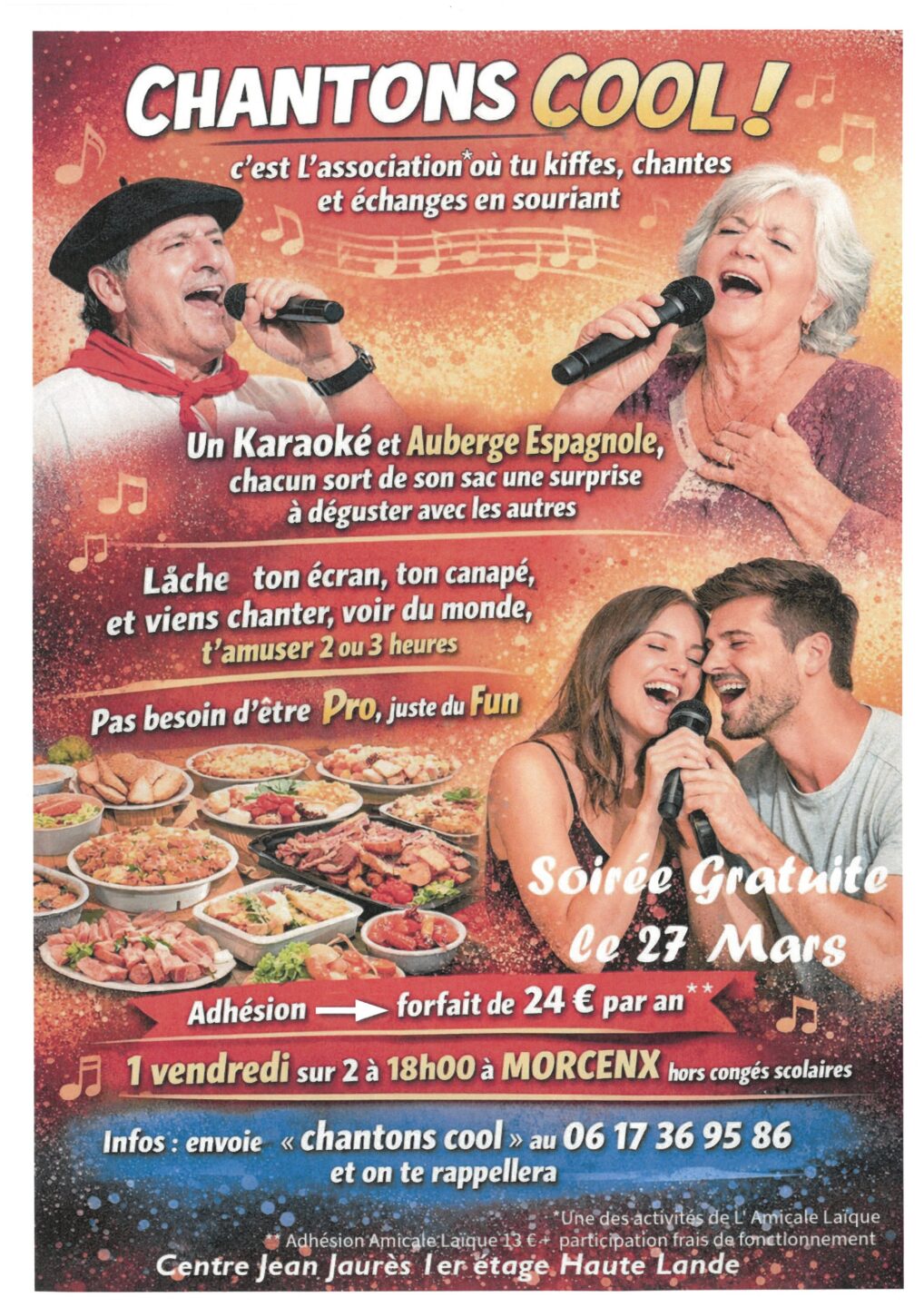 Soirée karaoké et Auberge Espagnole Centre Jean Jaurès Morcenx-la-Nouvelle 2026-03-27