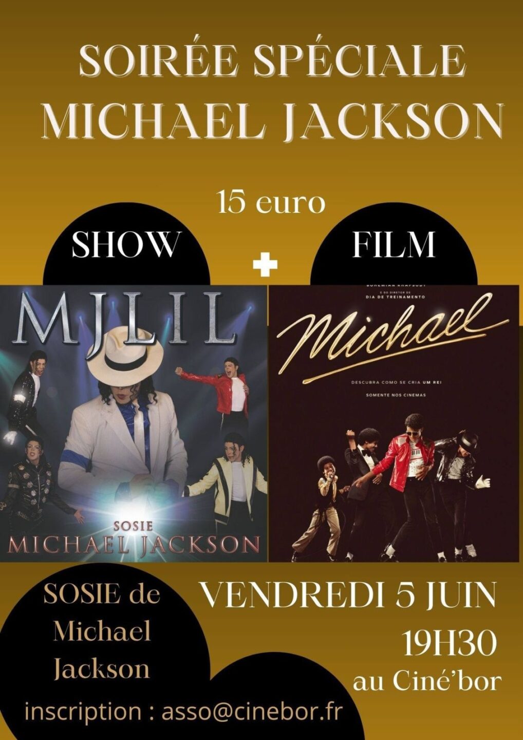 SOIRÉE MICHAEL JACKSON CINÉ BOR Villefranche-de-Lauragais 2026-06-05